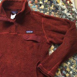 Patagonia fleece pullover beautiful burgundy!